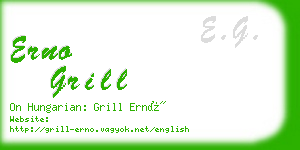 erno grill business card